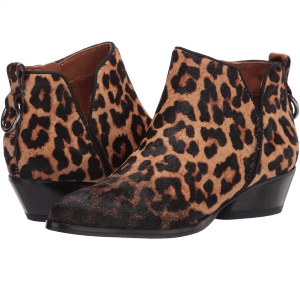 Franco Sarto Sloan Leopard Ankle Boots